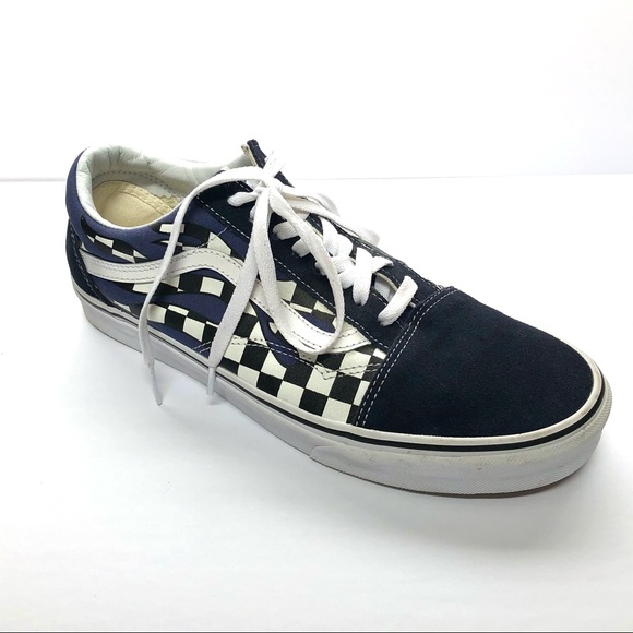 Vans Shoes - ⭐️ Vans Old Skool Navy Low Top Checkered Sneakers